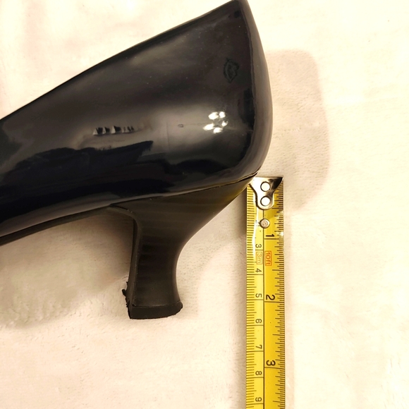 Navy blue kitten heel pumps - Picture 5 of 8